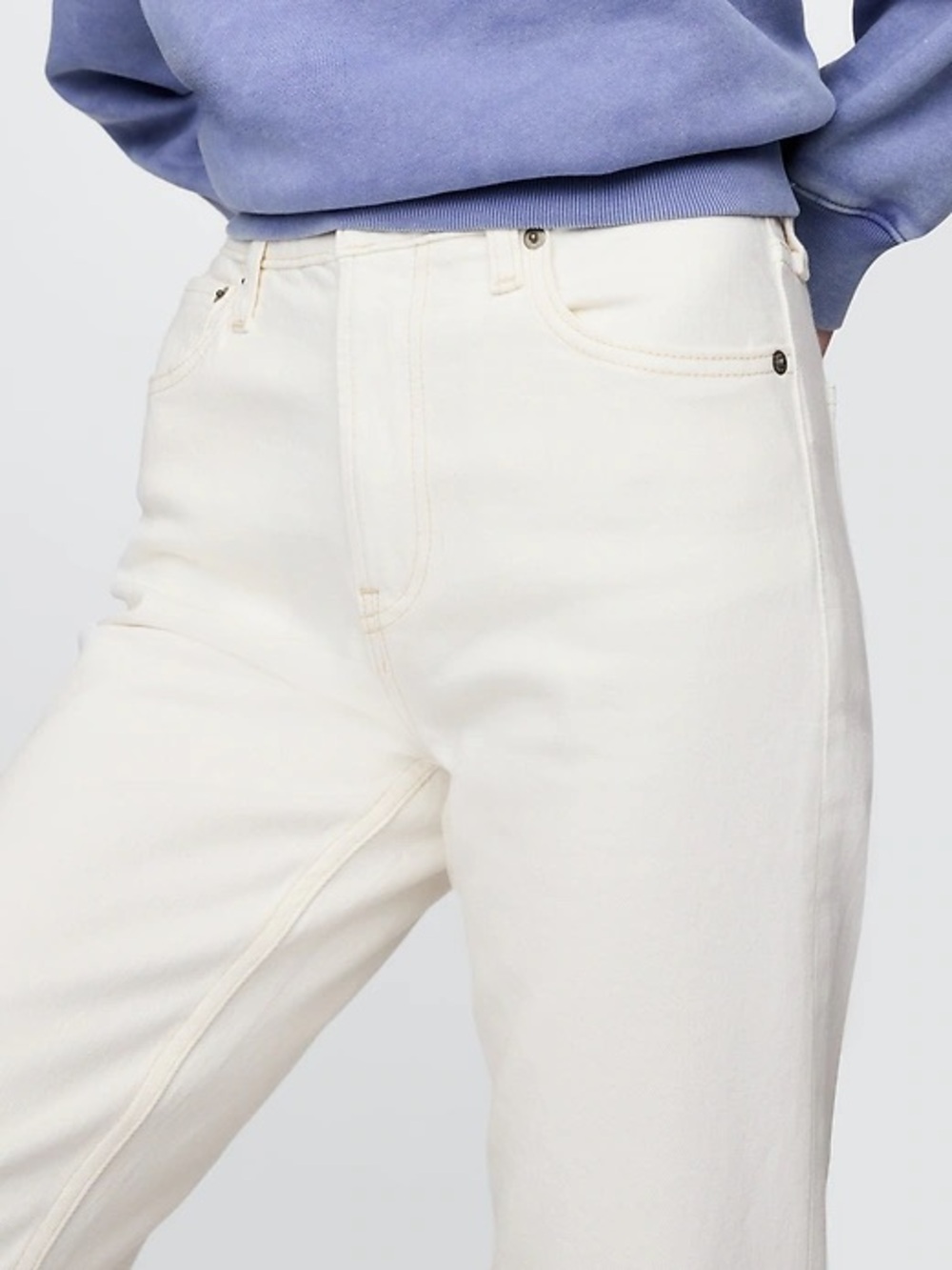 GAP White Girlfriend Jeans